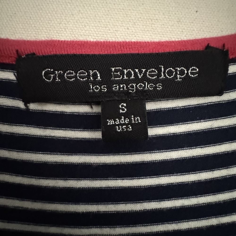 T-shirt Dress Small White Navy Short Sleeve Coastal Nautical Preppy Sporty - Picture 11 of 13